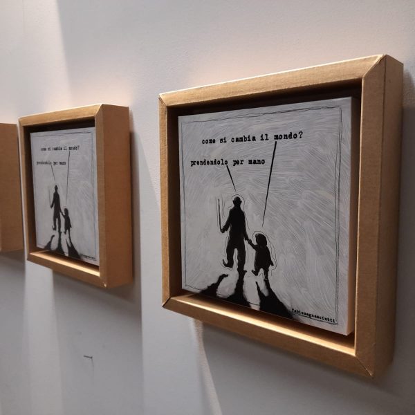 Cornice di cartone "Prendi per mano il futuro"